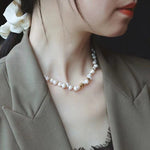 Stylish Classic Staggered Pearl Bead Necklace - floysun