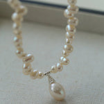 Stylish Classic Staggered Pearl Bead Pendant Necklace - floysun
