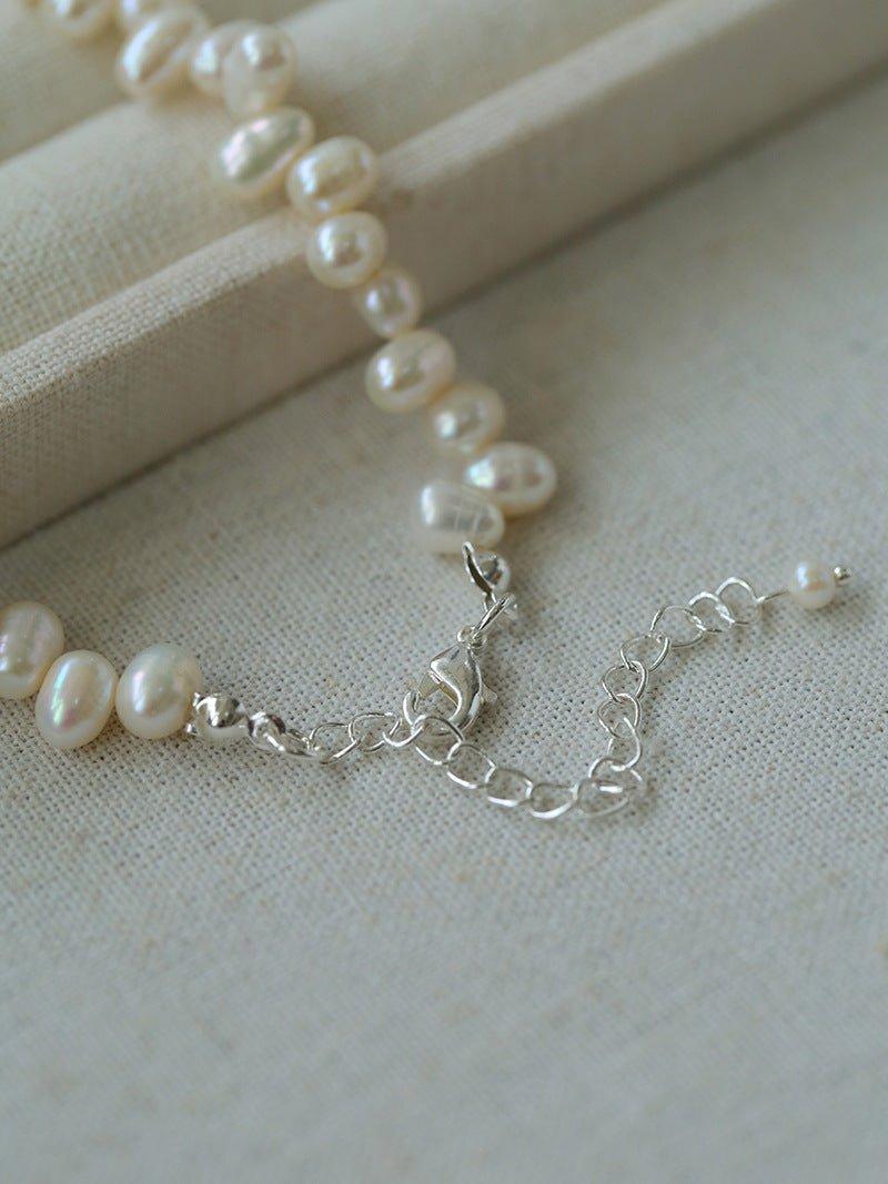Stylish Classic Staggered Pearl Bead Pendant Necklace - floysun