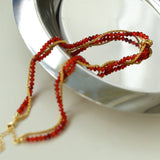 Stylishly Designed Chain Entanglement Gemstone Necklace - floysun