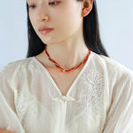 Stylishly Designed Chain Entanglement Gemstone Necklace - floysun