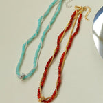 Stylishly Designed Chain Entanglement Gemstone Necklace - floysun