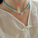 Stylishly Designed Chain Entanglement Gemstone Necklace - floysun