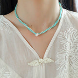 Stylishly Designed Chain Entanglement Gemstone Necklace - floysun