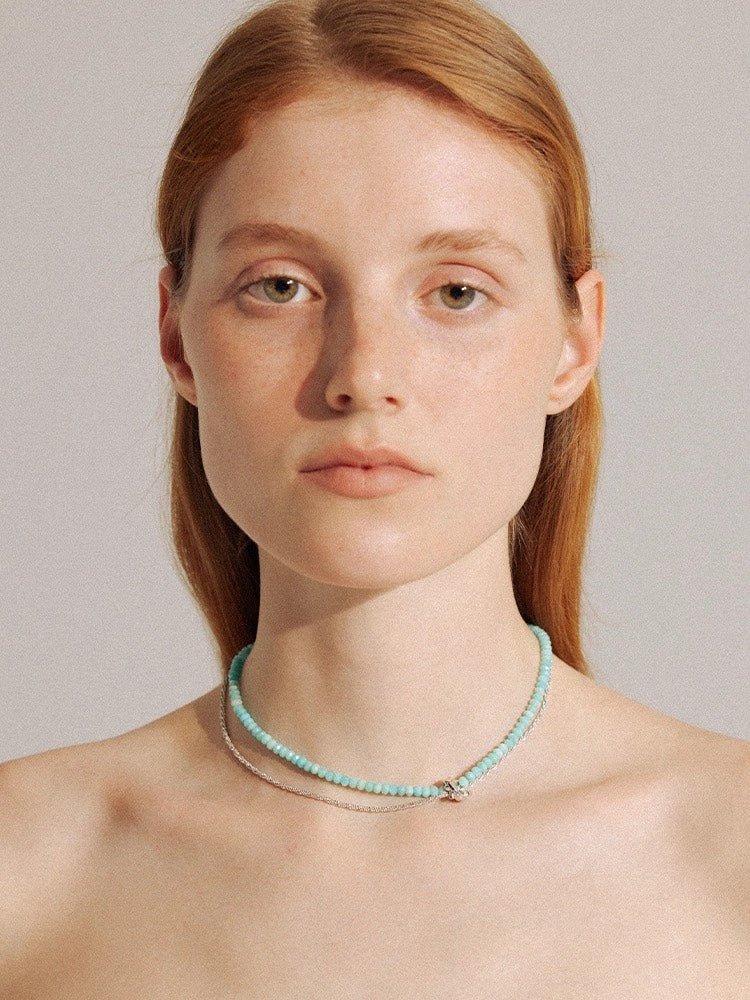 Stylishly Designed Chain Entanglement Gemstone Necklace - floysun