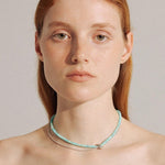 Stylishly Designed Chain Entanglement Gemstone Necklace - floysun