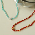 Stylishly Designed Chain Entanglement Gemstone Necklace - floysun