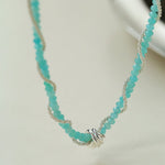 Stylishly Designed Chain Entanglement Gemstone Necklace - floysun