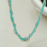 Stylishly Designed Chain Entanglement Gemstone Necklace - floysun