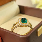 Sugar Tower Emerald K Gold Ring - floysun