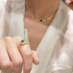 Sugar Tower Emerald K Gold Ring - floysun