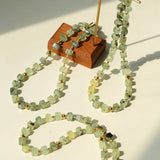 Summer Candy Box – Green Prehnite Faceted Beaded Necklace - floysun