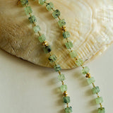 Summer Candy Box – Green Prehnite Faceted Beaded Necklace - floysun