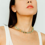 Summer Candy Box – Green Prehnite Faceted Beaded Necklace - floysun