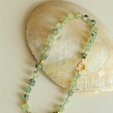 Summer Candy Box – Green Prehnite Faceted Beaded Necklace - floysun