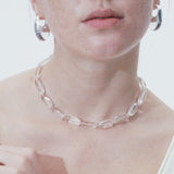 Summer Clear Oval White Crystal Beaded Necklace - floysun