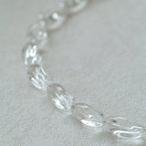 Summer Clear Oval White Crystal Beaded Necklace - floysun