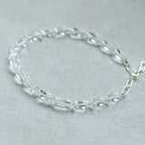 Summer Clear Oval White Crystal Beaded Necklace - floysun