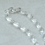 Summer Clear Oval White Crystal Beaded Necklace - floysun