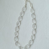 Summer Clear Oval White Crystal Beaded Necklace - floysun