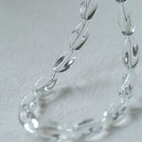Summer Clear Oval White Crystal Beaded Necklace - floysun