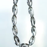 Summer Clear Oval White Crystal Beaded Necklace - floysun