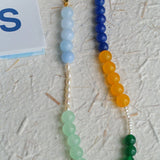 Summer Vibes Pearl and Multicolored Gemstone Beaded Necklace - floysun