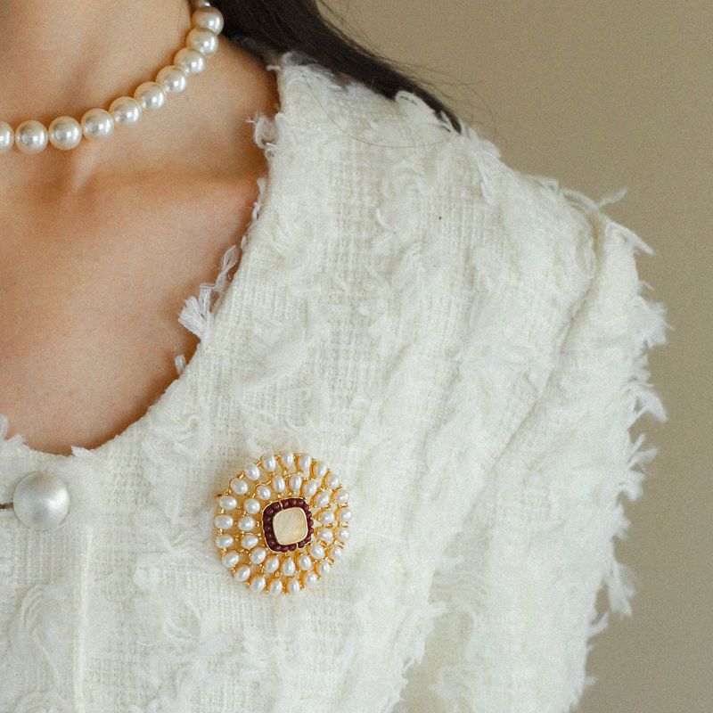 Sunflower Pearl Brooches - floysun