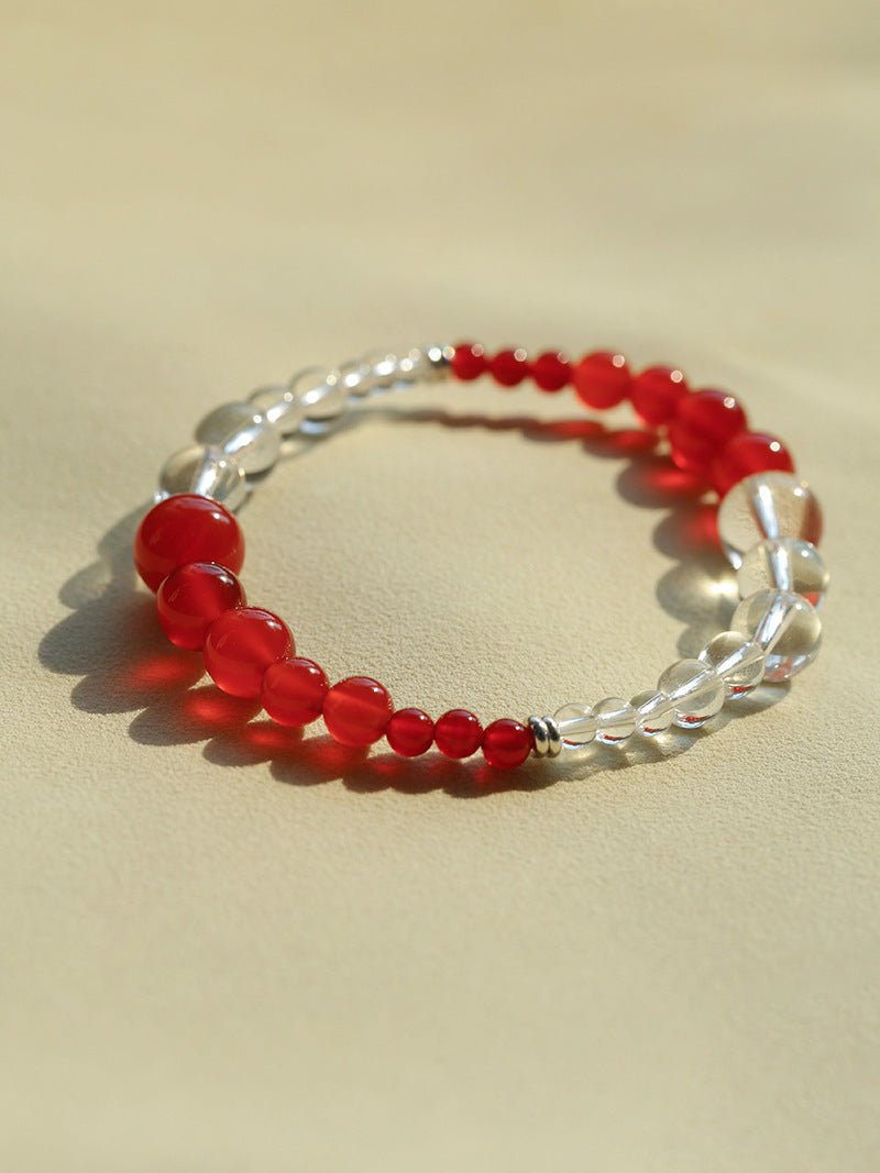 Sunlit Glow Gradient Red Agate Bracelet - floysun
