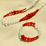 Sunlit Glow Gradient Red Agate Bracelet - floysun
