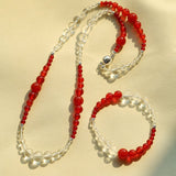 Sunlit Glow Gradient Red Agate Bracelet - floysun