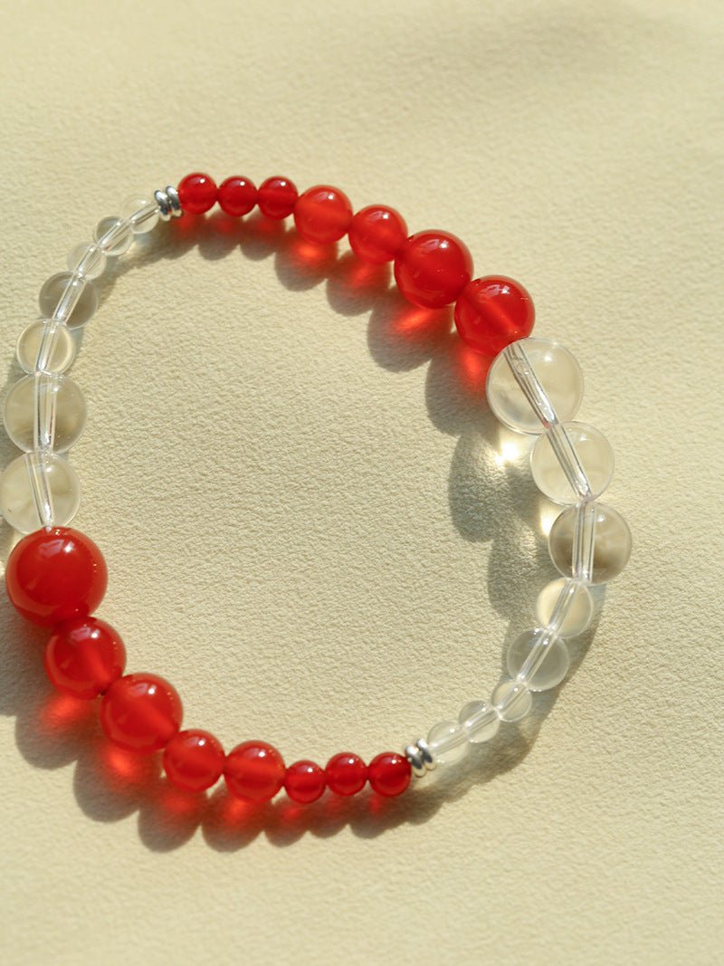 Sunlit Glow Gradient Red Agate Bracelet - floysun