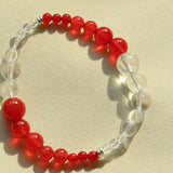 Sunlit Glow Gradient Red Agate Bracelet - floysun