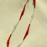 Sunlit Glow Gradient Red Agate Necklace - floysun