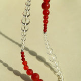 Sunlit Glow Gradient Red Agate Necklace - floysun