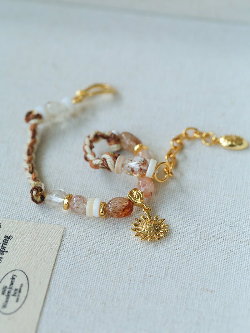 Sunrise Braided Rope Bracelet - Gold - floysun