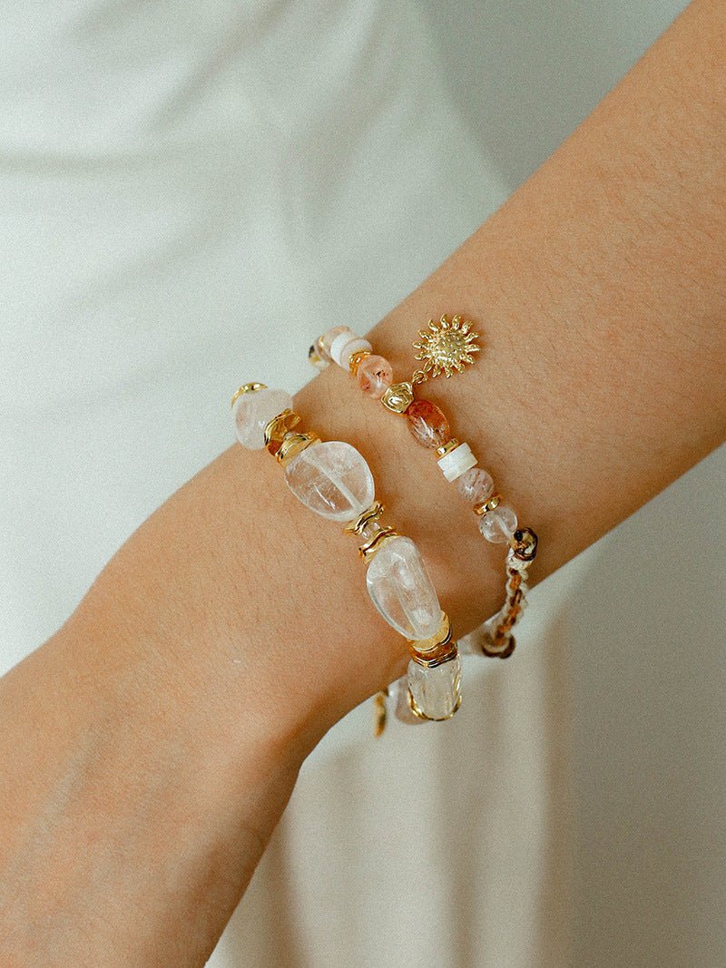 Sunrise Braided Rope Bracelet - Gold - floysun