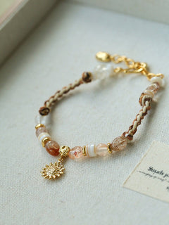 Sunrise Braided Rope Bracelet - Gold - floysun