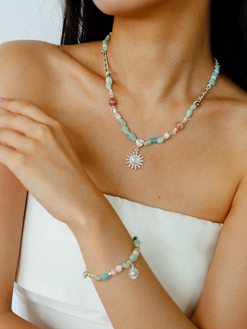 Sunrise Braided Rope Bracelet - Silver - floysun