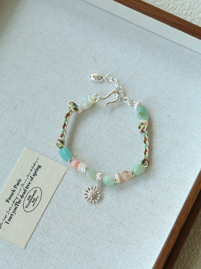 Sunrise Braided Rope Bracelet - Silver - floysun