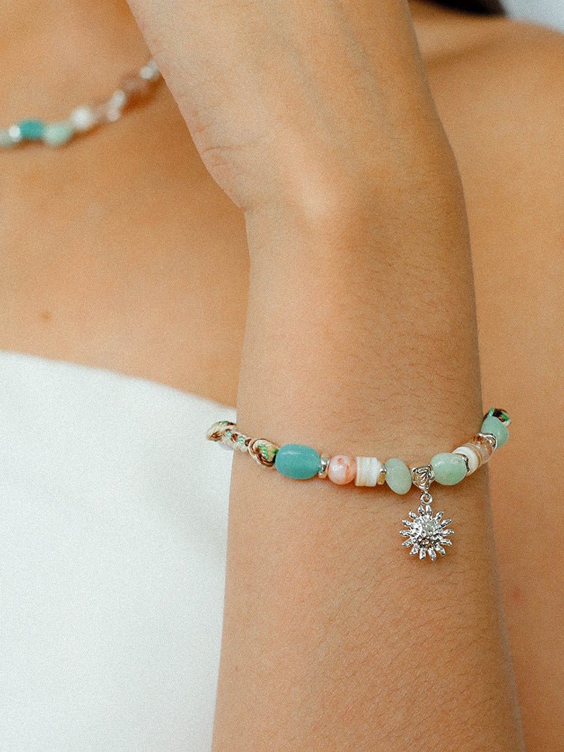 Sunrise Braided Rope Bracelet - Silver - floysun
