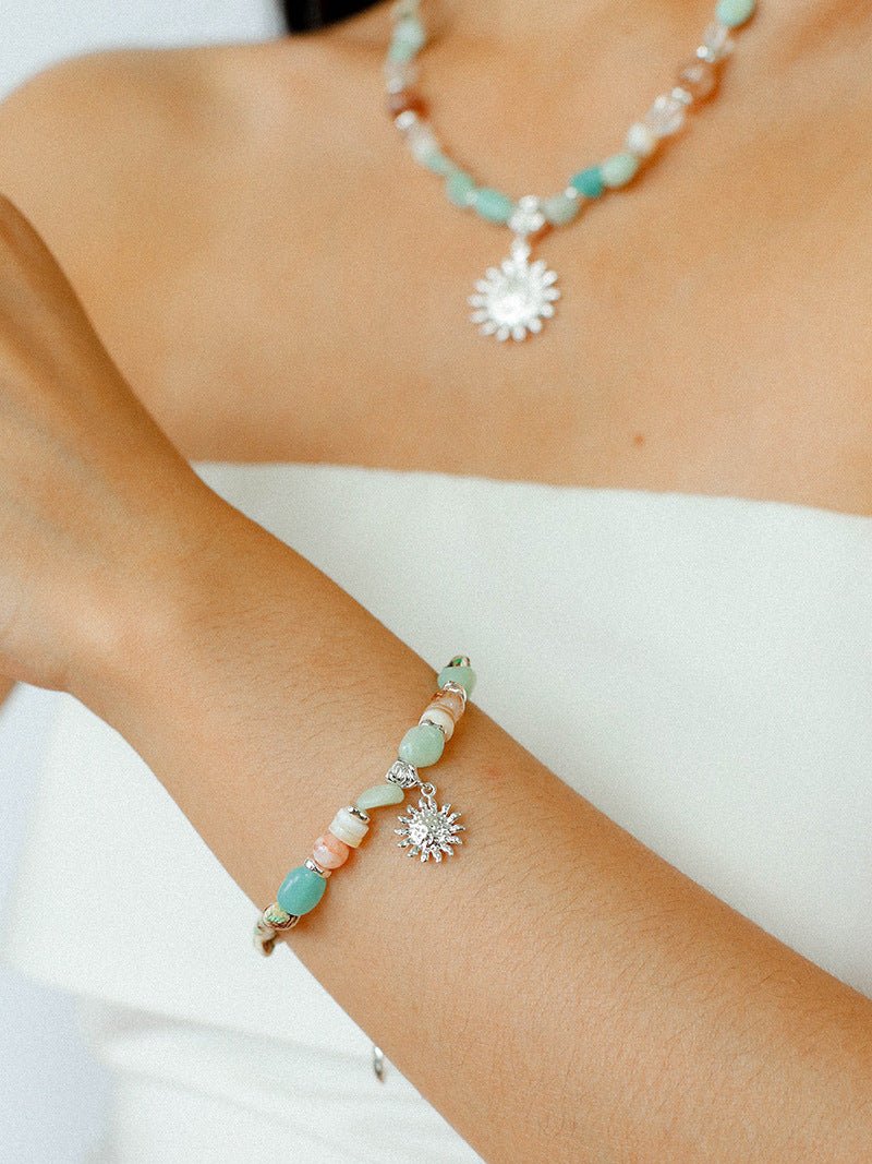 Sunrise Braided Rope Bracelet - Silver - floysun