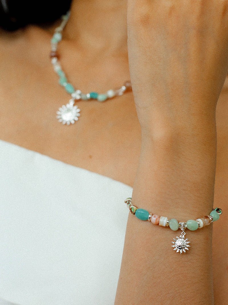 Sunrise Braided Rope Bracelet - Silver - floysun