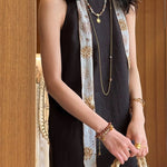 Sunrise Braided Rope Necklace - Golden Brown Aventurine - floysun