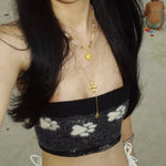 Sunrise Braided Rope Necklace - Golden Brown Aventurine - floysun