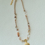 Sunrise Braided Rope Necklace - Golden Brown Aventurine - floysun