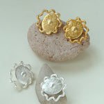 Sunrise Glow Stud Earrings – Bold and Elegant Gold - floysun