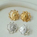 Sunrise Glow Stud Earrings – Bold and Elegant Gold - floysun