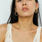 Sunrise Knot Hoop Earrings - Gold - floysun