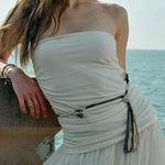 Sunrise Nomad Convertible Necklace Belt - Silver - floysun